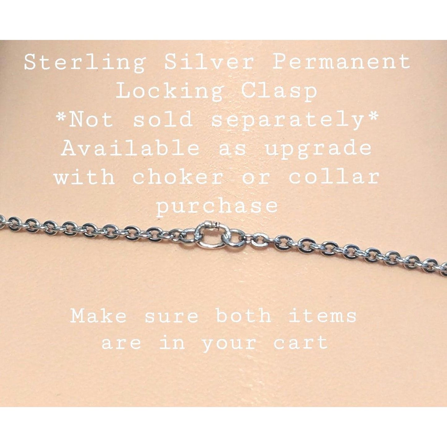 Not Sold Separately **Available only w/ purchase of choker/necklace** Permanent Locking Clasp BDSM DDLG Submissive Kink Fetish Custom Jewelr